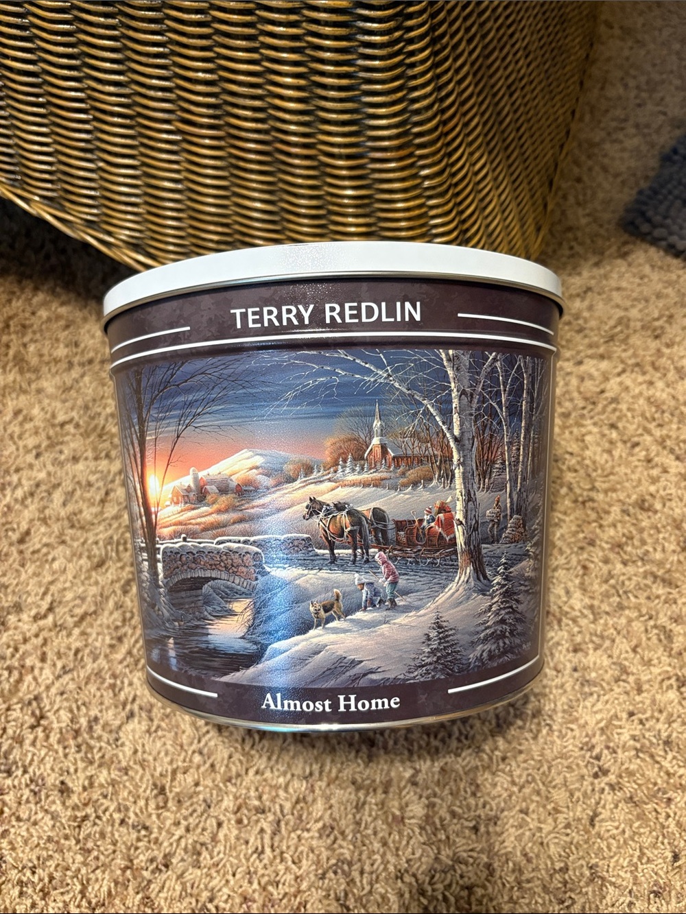 Terry Redlin “Almost Home” holiday tin